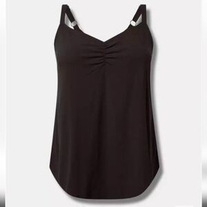 Torrid Black Sophie Camisole with Ruched Detail